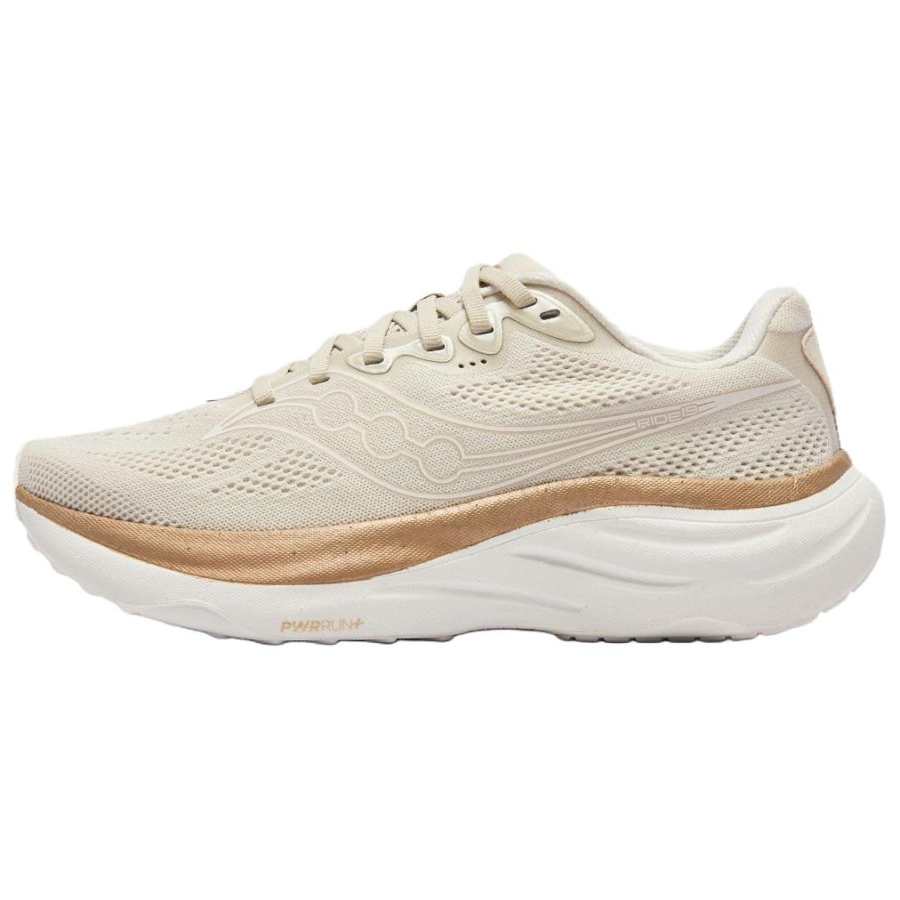 Saucony Ride Yushuai 19 Rebound Breathable Casual Running Shoes Women's Beige