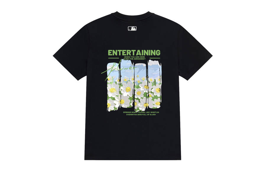 MLB MLB T Shirts Unisex Black Crew Neck Moderate