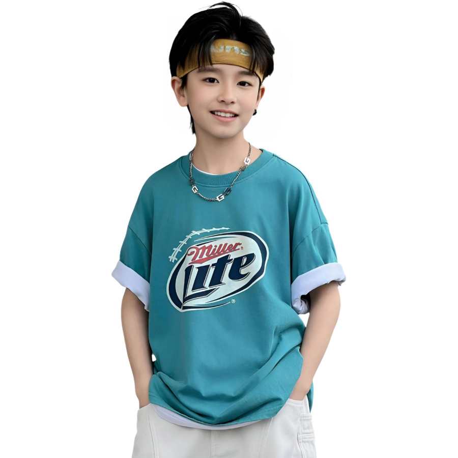 TNTX Kids T Shirts Crew Neck Moderate Non Stretch