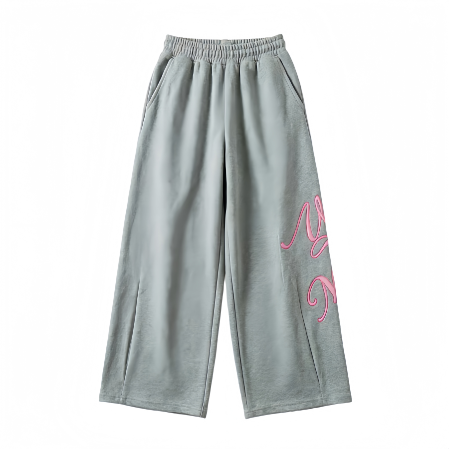 DUSHE Casual Pants Women's Gray Moderate Wide Leg Pants