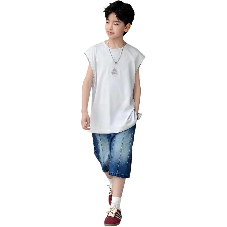 TNTX Kids Tank Tops & Camisoles Crew Neck Moderate Non Stretch