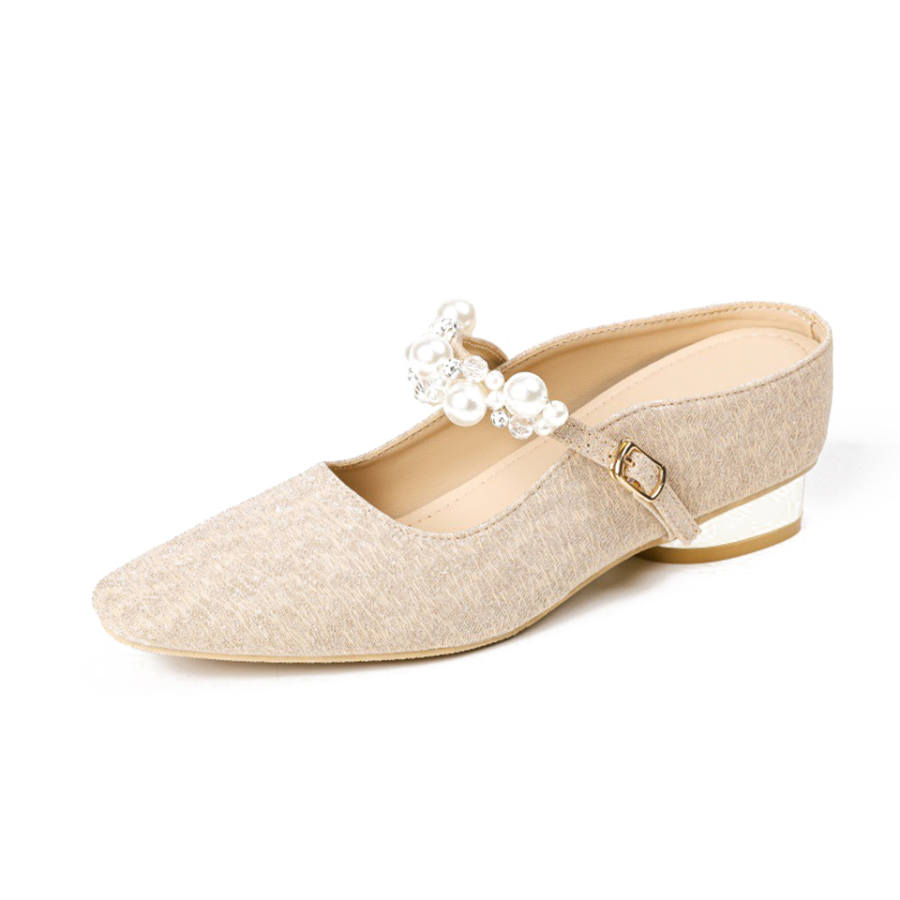 Lanza Closed Toe Slippers Women's Champagne