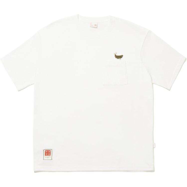 Li-Ning Li Ning T Shirts Unisex Crew Neck Moderate