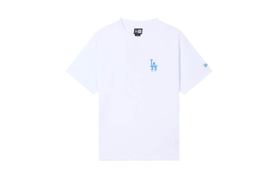 New Era X MLB T Shirts Unisex 14905252 White/Los Angeles Dodgers Crew Neck Moderate Other