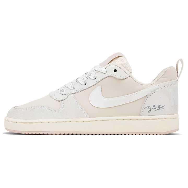 Nike Nike Court Borough Pearl White Fabric Slip Resistant, Abrasion Resistant, Lightweight, Breathable, Height Increasing