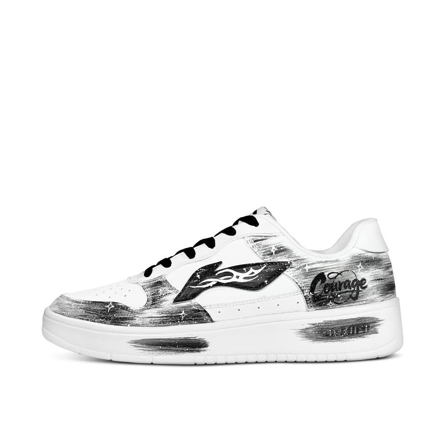Li-Ning Li Ning Floating Boat Star Ink Eternal Journey Slip Resistant Abrasion Resistant Low top Skateboard Shoes Men's
