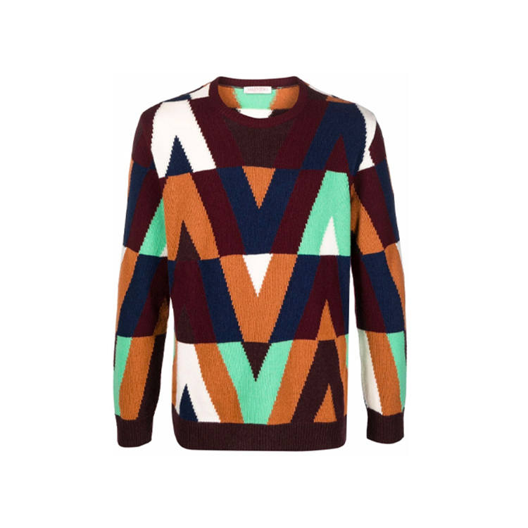 Valentino Valentino Optical Crewneck Knitted Pullover