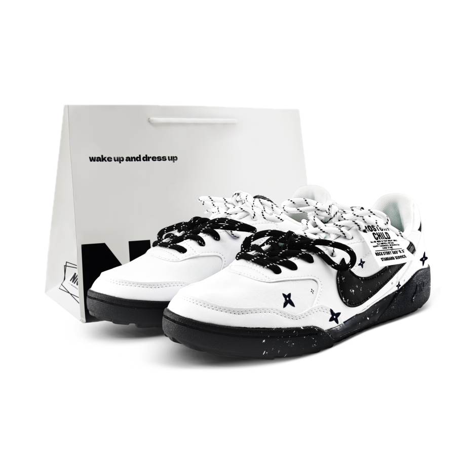 Nike Nike Terra Manta Baby's Breath, Couple's, Double Shoelace Low top Casual Shoes Unisex Black White
