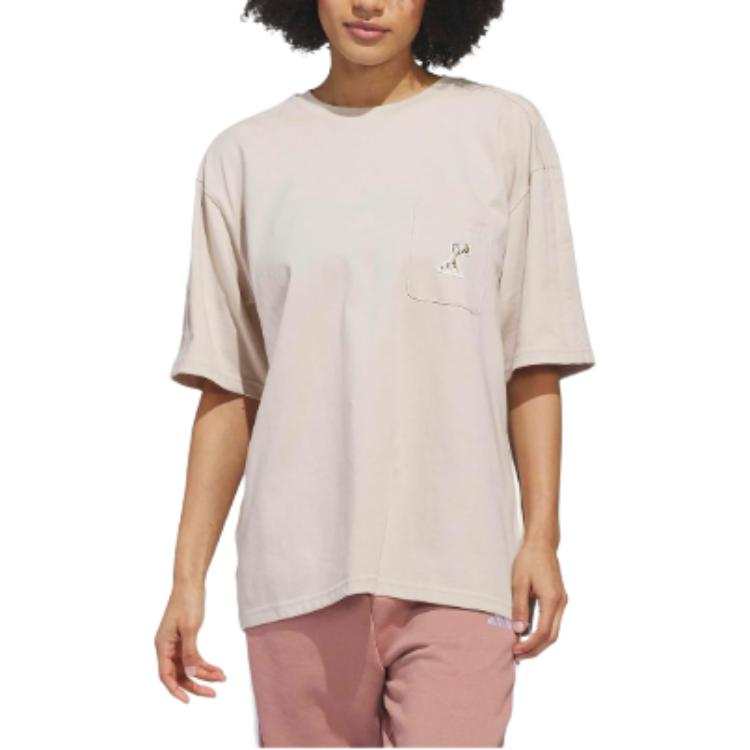 Adidas Adidas T Shirts Women's Beige Crew Neck