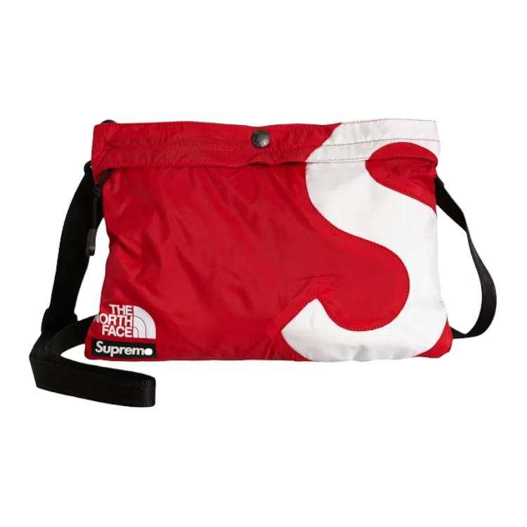 Supreme Supreme X The North Face Collaboration Adjustable Strap Shoulder Bag, Crossbody Bag Unisex Red & White