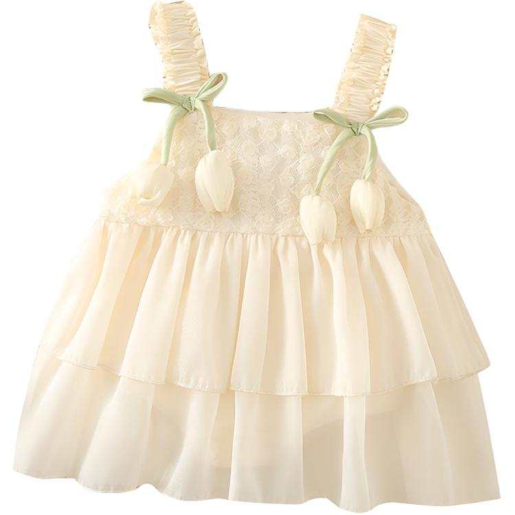 TNTX Baby Dresses Camisole Moderate Midi Skirt Non Stretch