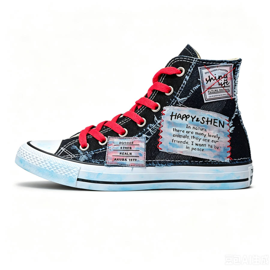 Converse All Star Blue Denim Slip Resistant Abrasion Resistant High top Canvas Shoes Unisex Blue