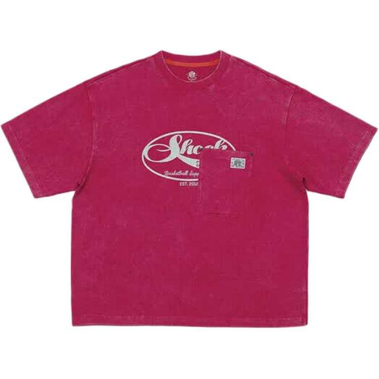 ANTA T Shirts Women's Antique Porcelain Red Crew Neck Moderate