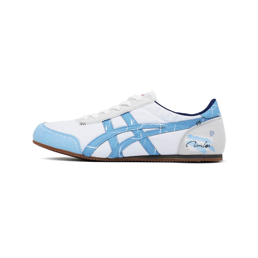 Onitsuka Tiger Track Trainer Ice Streaks Textile, Synthetic Leather Abrasion Resistant Low top Casual Shoes Unisex