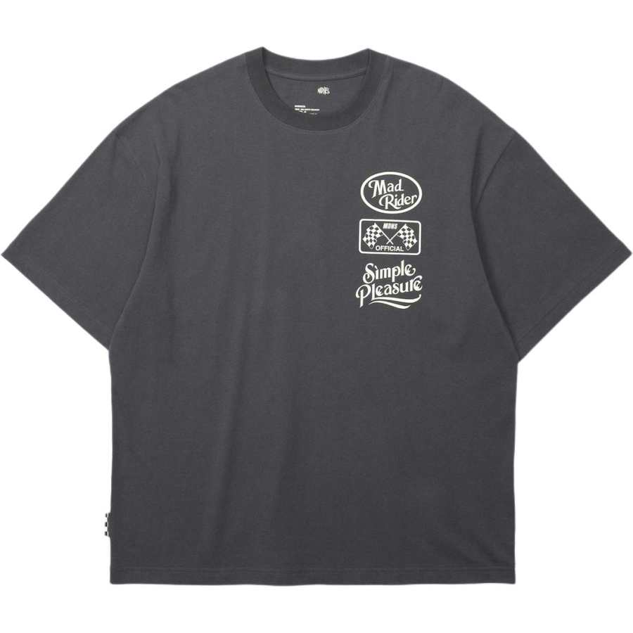 MADNESS T Shirts Men's Charcoal Gray Crew Neck