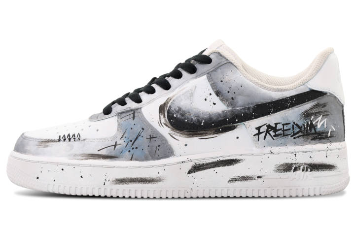 Nike Nike Air Force 1 Cow Leather Low top Skateboard Shoes Unisex Gray