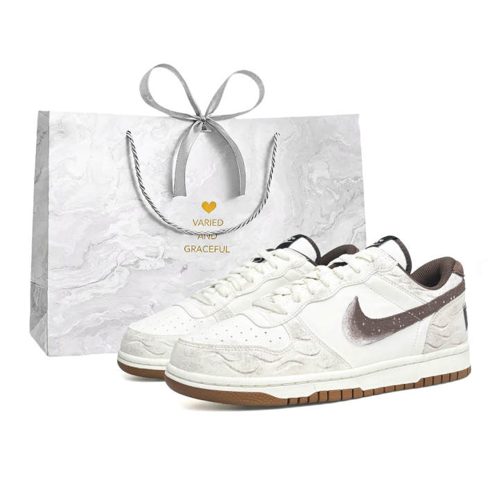 Nike Nike Big Wa Sai Coverage Slip Resistant Abrasion Resistant Low top Skateboard Shoes Unisex Beige Brown