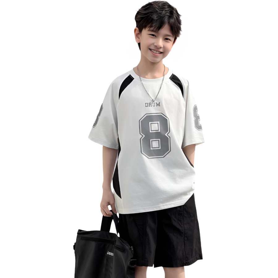 TNTX Kids T Shirts Crew Neck Moderate Non Stretch