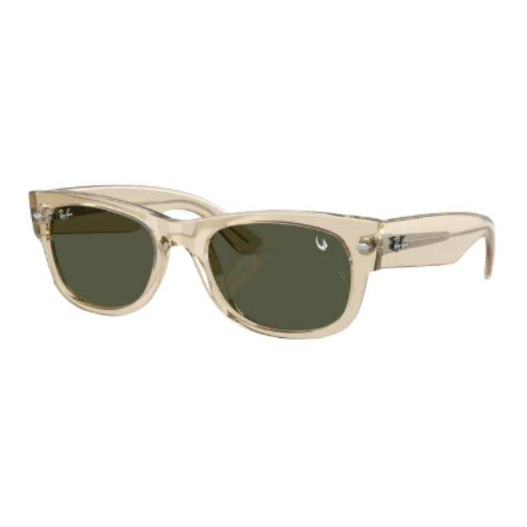 RayBan Plate Square Sunglasses Unisex Beige