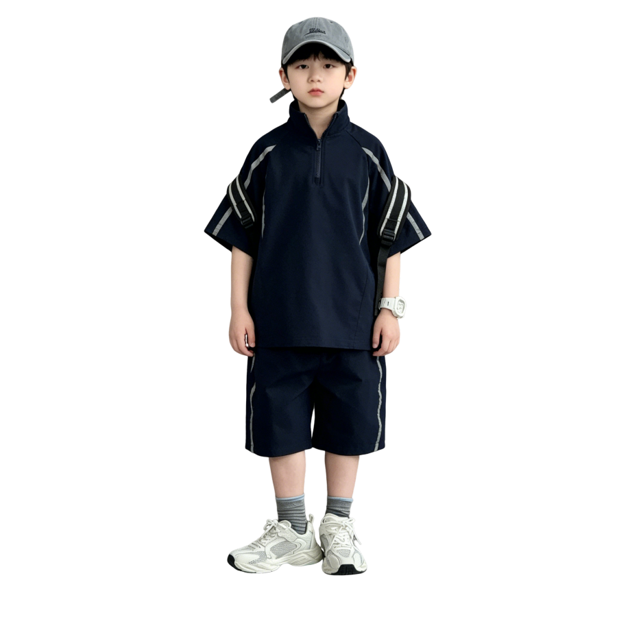 Lanza Grade School Casual Sportswear Stand Collar Thin Non Stretch