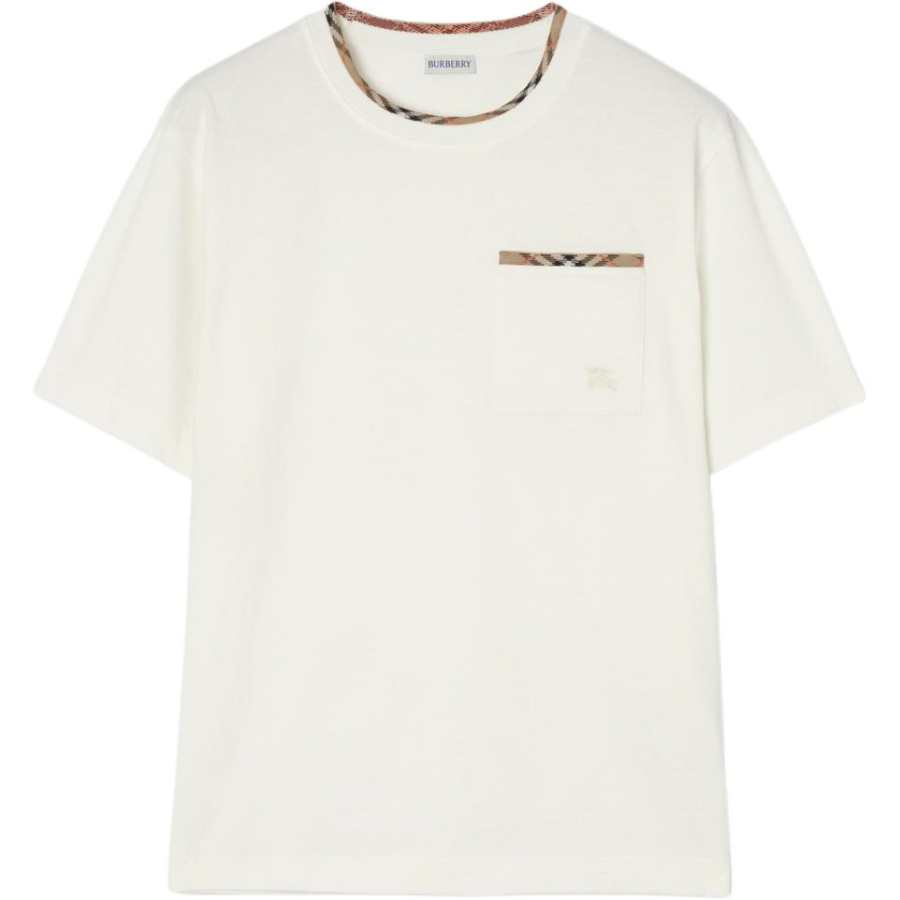 Burberry T Shirt Loose Fit Men's Chalk White