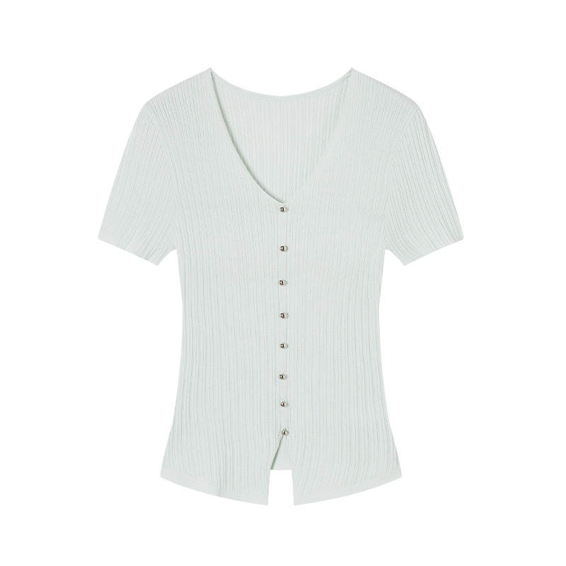 XIANGYING Knitwear Women's V Neck Thin Base Layer