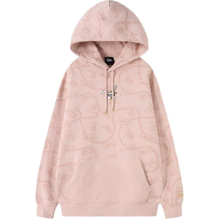 New Era Sweatshirts Unisex Pink Hooded Non Detachable Moderate Regular