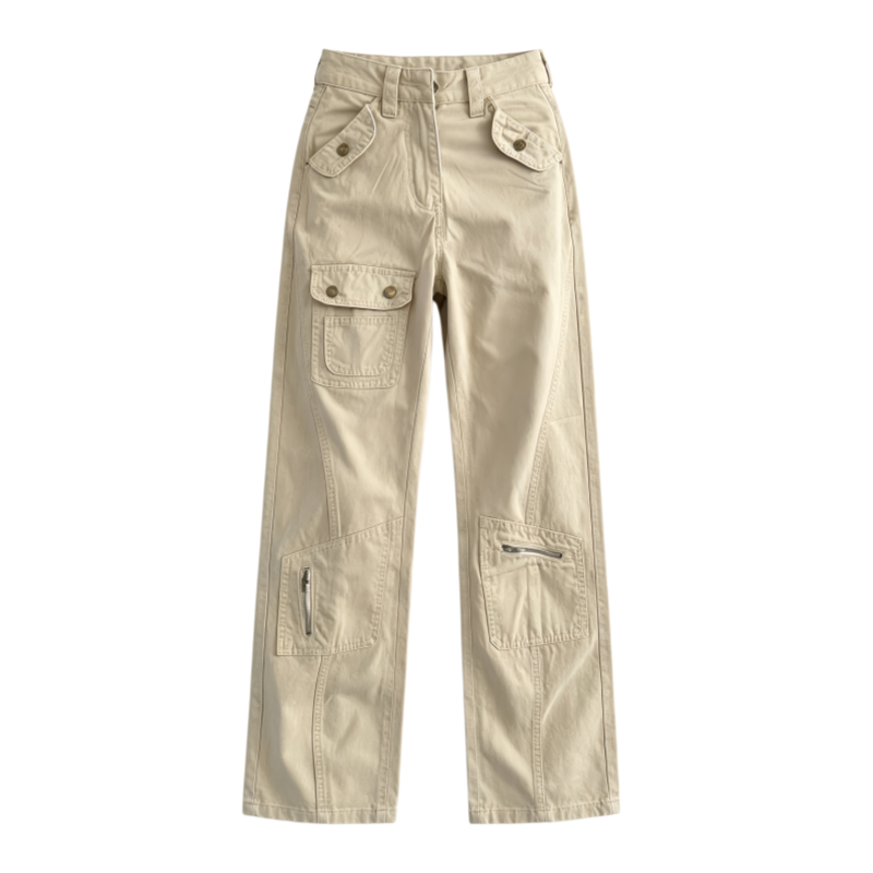 DUSHE DUSHE Jeans Women's Apricot Thin Cargo Pants
