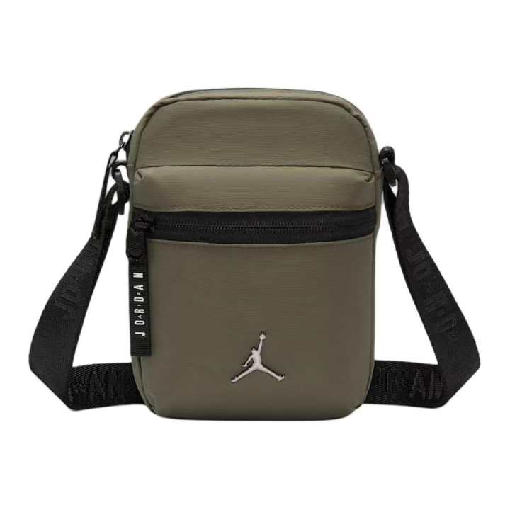 Jordan Jordan Cotton With Nylon Crossbody Bags Men's Olive Green