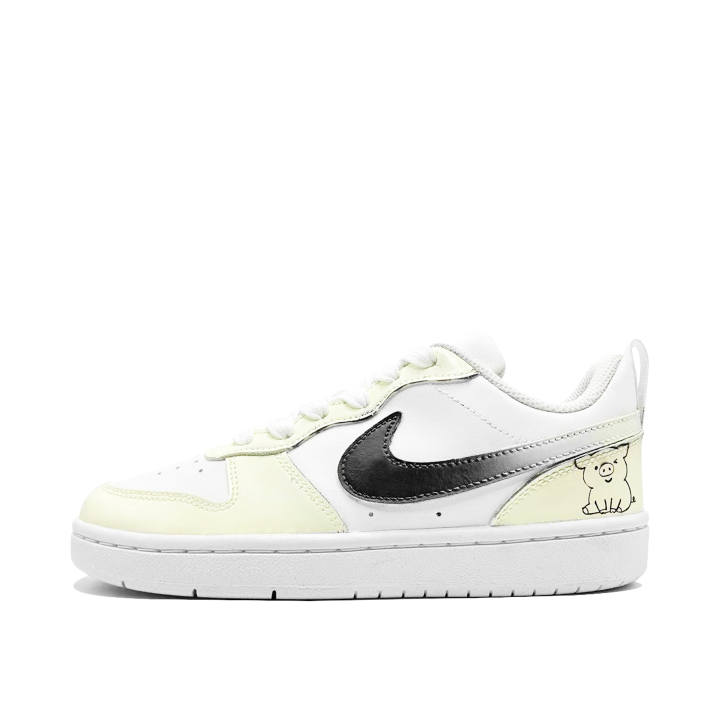 Nike Nike Court Borough Sunset Flying Piggy Leather Cushioning Abrasion Resistant Breathable Low top