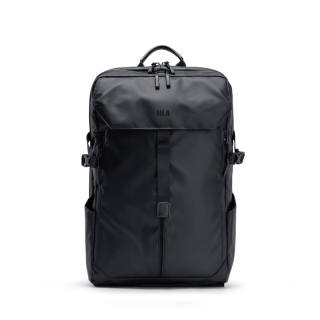HLA Artificial Leather With Textile Backpack Men's Black