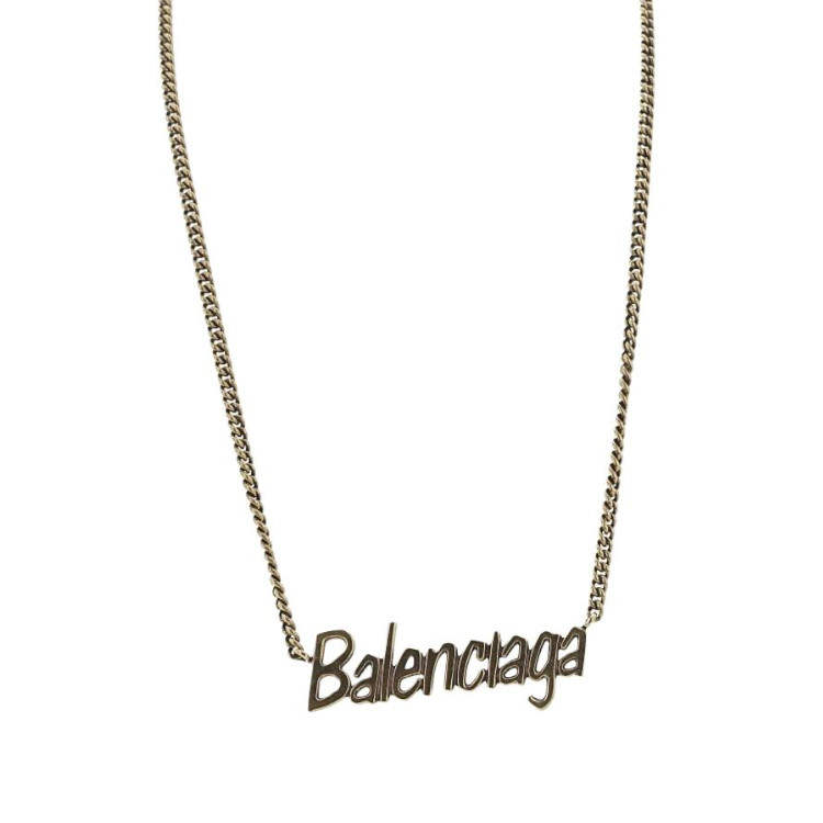 Balenciaga Metal Necklaces Unisex Gold