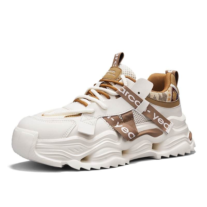 YEARCON Fashion Trend Platform Height Increasing 5CM Chunky Sneakers Casual Shoes Men's