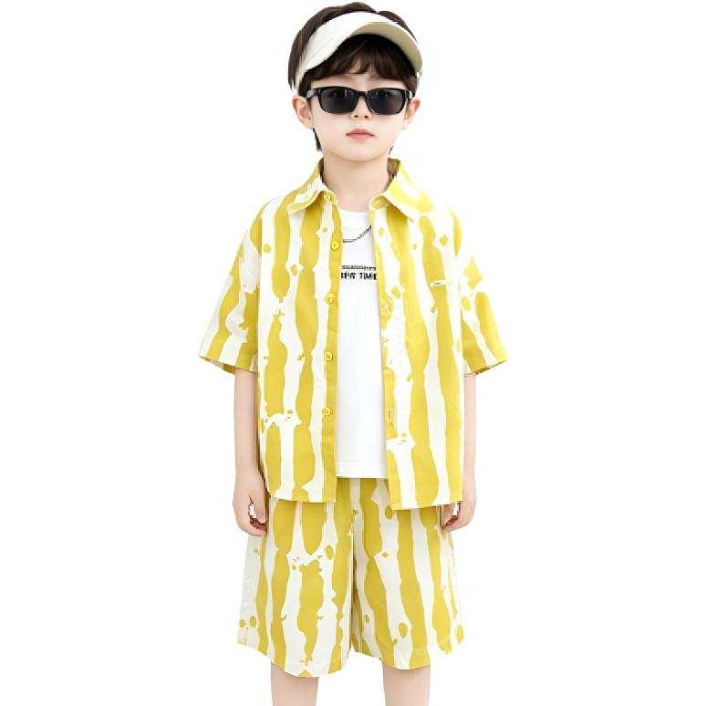 TNTX Kids Casual Sportswear Lapel Thin Non Stretch