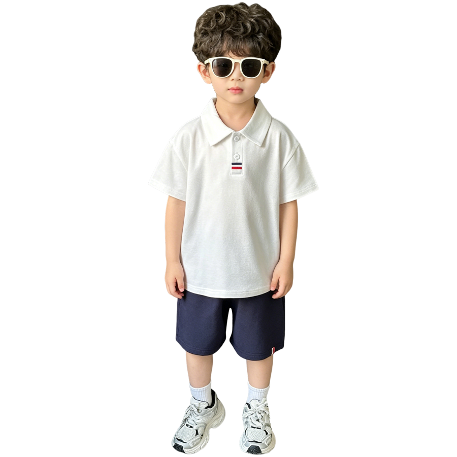Lanza Kids Casual Sportswear Polo Collar Thin Stretch