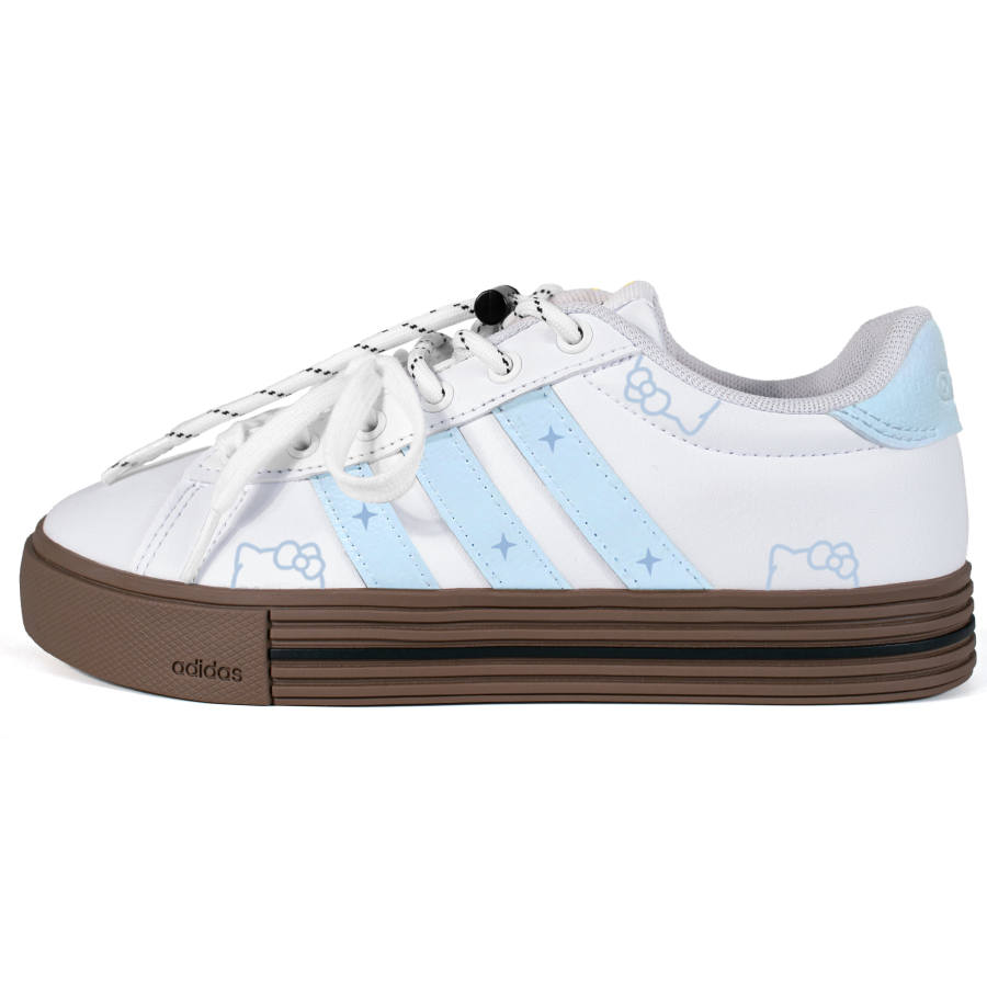 Adidas Adidas Daily 4.0 Milk Blue Cat Language Synthetic Leather Slip Resistant Abrasion Resistant Low top Skateboard Shoes