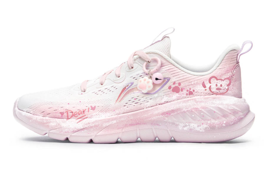 Li-Ning Li Ning Light Lanying V2 Abrasion Resistant Breathable Low top Training Sprint Running Shoes Women's Sweet Pink
