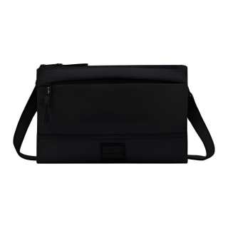 Agnes B. Polyester Shoulder Bag, Crossbody Bag Men's Black/Neon Green