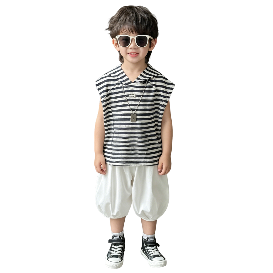 Lanza Kids Casual Sportswear Hooded Non Detachable Thin Stretch