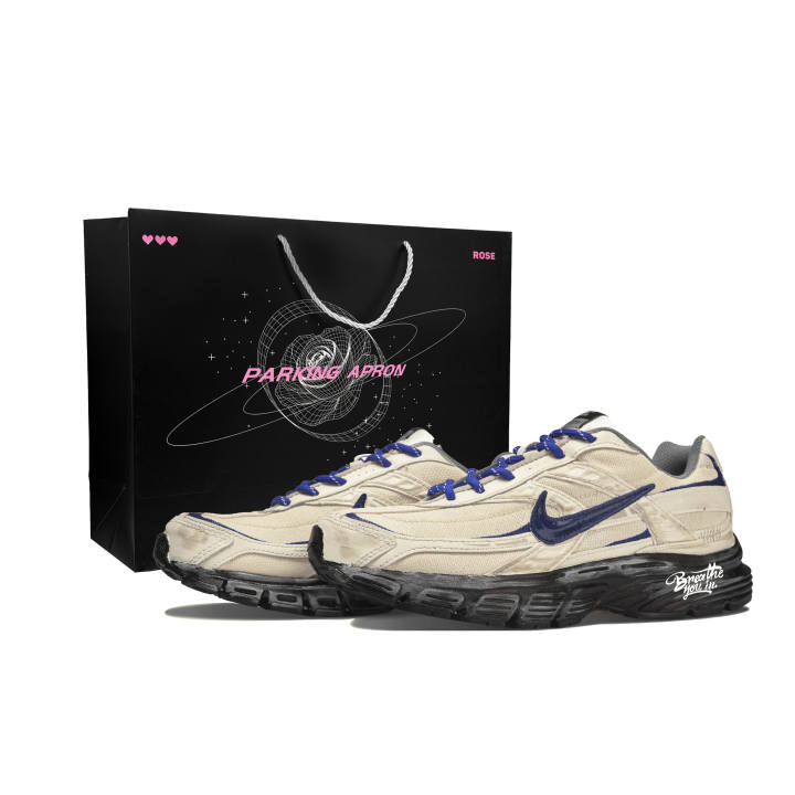 Nike Nike Initiator Cushioning Slip Resistant Abrasion Resistant Low top Running Shoes Unisex Beige Blue