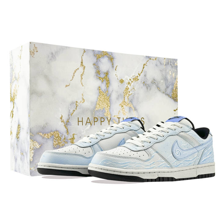 Nike Nike Big Mist Island Listening To The Wind Low top Skateboard Shoes Men's White Blue