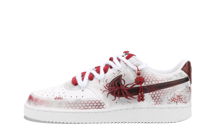 Nike Nike Court Vision Bishan Flower, Vintage Distressed, Blended Gradient Slip Resistant Cushioning Abrasion Resistant