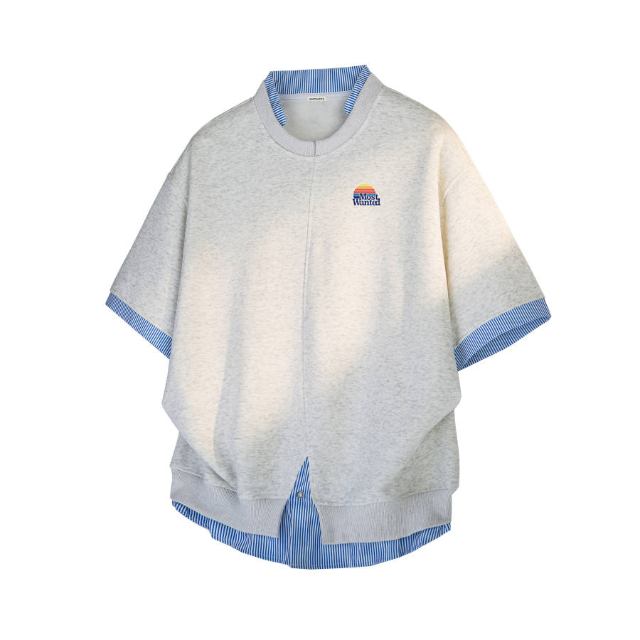 MostwantedLab MostwantedLab Shirts Unisex Lapel Moderate Mock Two Piece