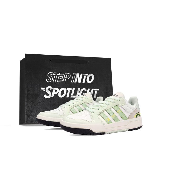 Adidas Adidas ENTRAP Light Green Tale Synthetic Leather Slip Resistant Cushioning Abrasion Resistant Low top Skateboard Shoes