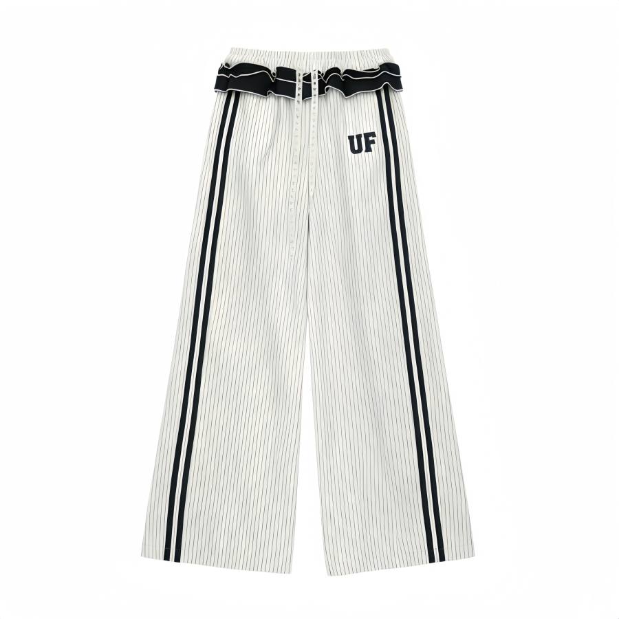 DUSHE DUSHE Casual Pants Women's White Thin Wide Leg Pants