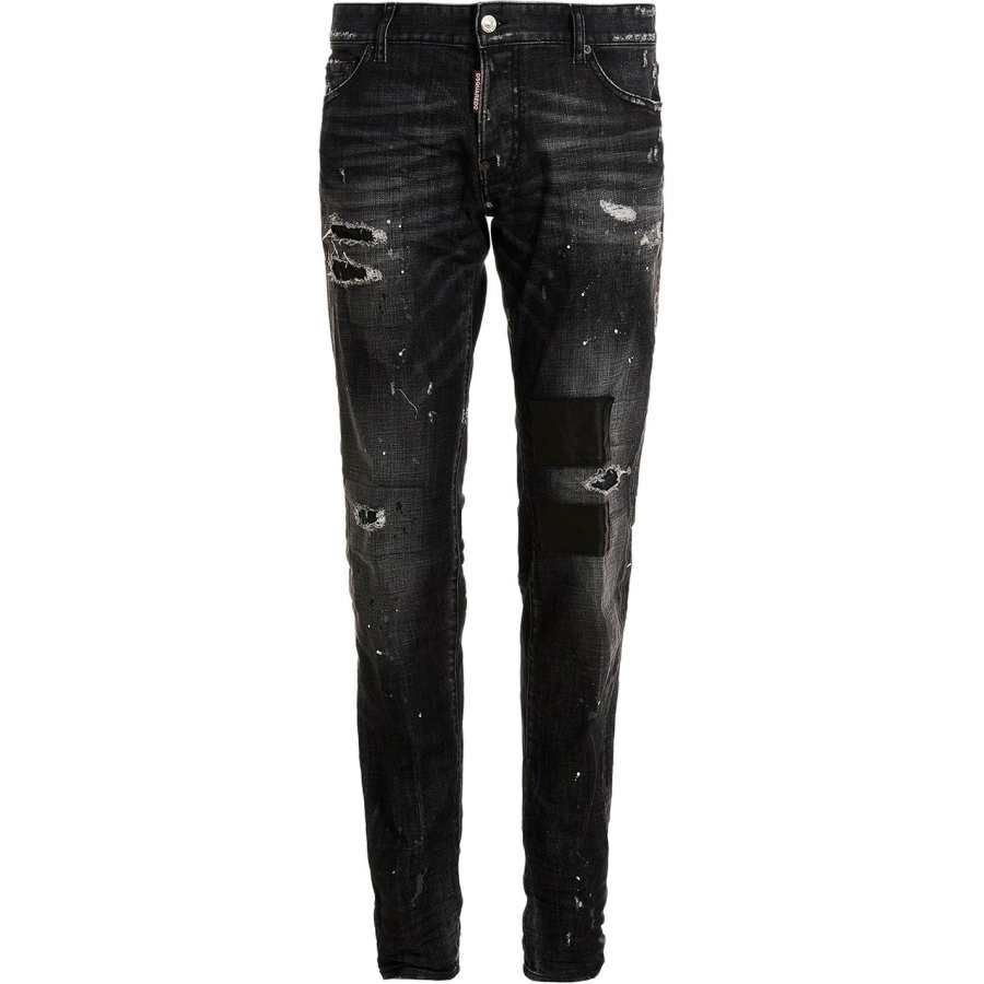 DSQUARED 2 DSQUARED 2 Logo Patch Distressed Jeans