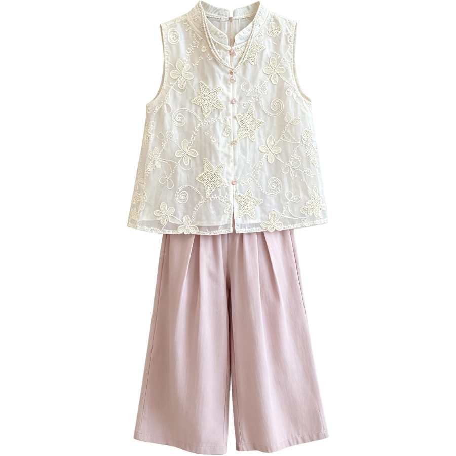 YALU Kids Casual Sportswear Mandarin Collar Thin Non Stretch