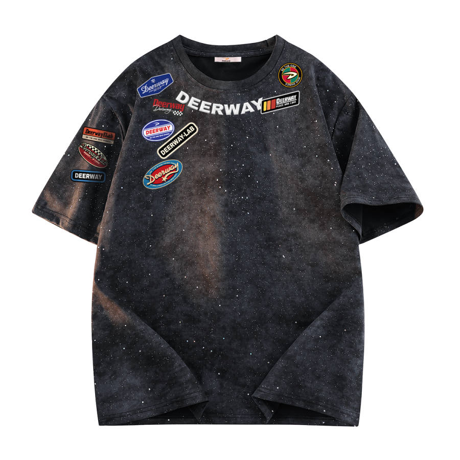 DEERWAY T Shirts Unisex Crew Neck Moderate Straight Fit