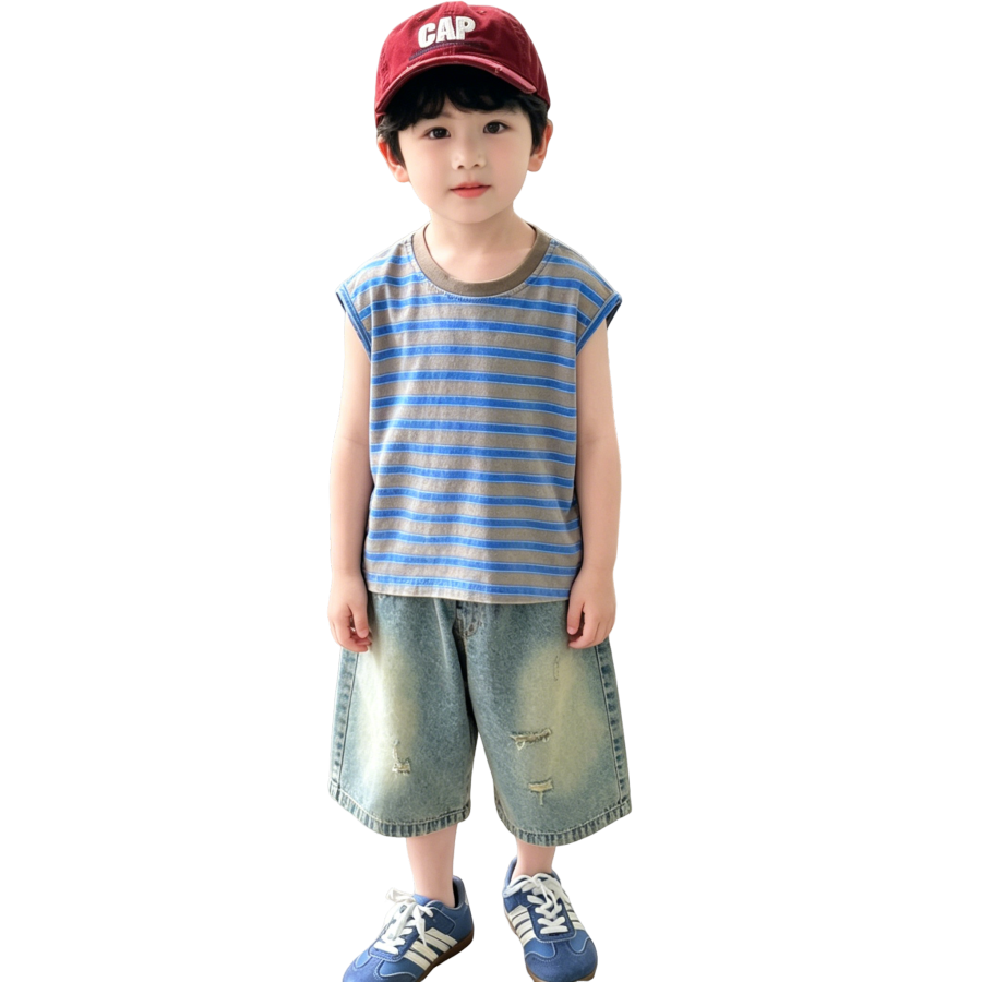 Lanza Kids Casual Sportswear Crew Neck Thin Stretch
