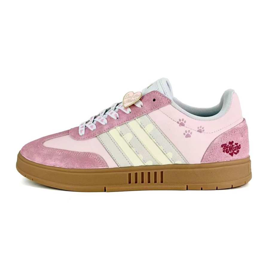 Adidas Adidas Gradas Sweetheart Cat Steps Slip Resistant Abrasion Resistant Low top Skateboard Shoes Unisex Pink